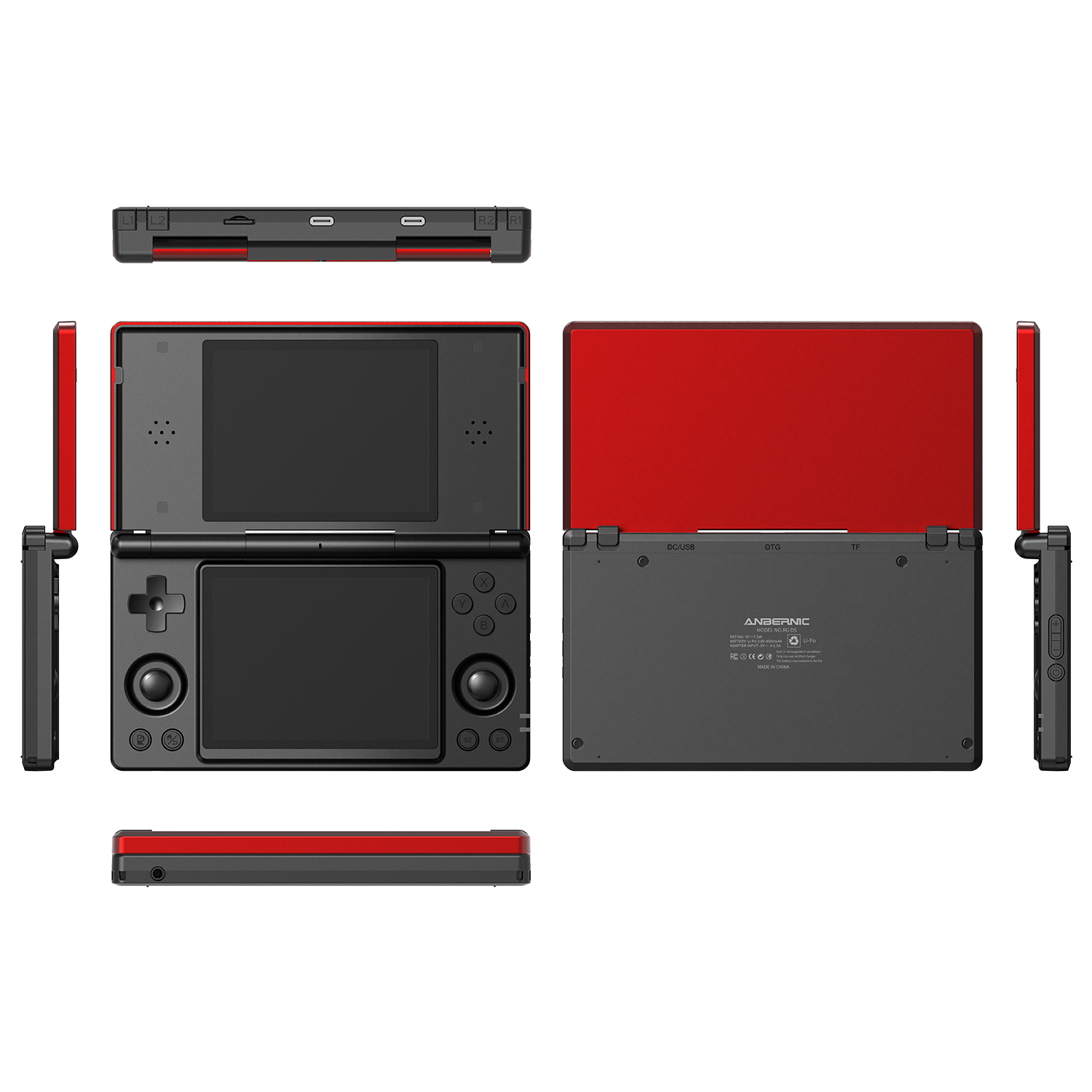 ANBERNIC RG DS Dual-Screen Retro Handheld Game Console Android14 4