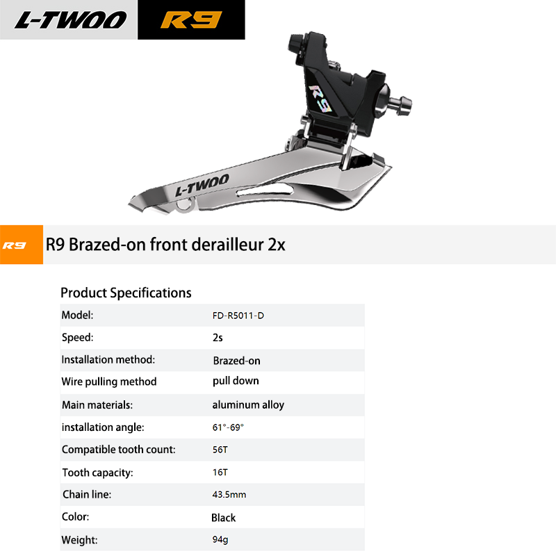 新同 L-TWOO R9 2×11 デュアルコントロールレバー LTWOO R9 2x11 Speed Carbon Shifters & Front/Rear Derailleurs