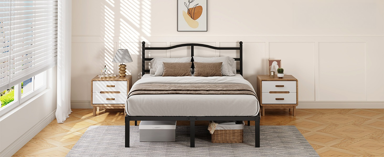 king bed frame with headboard