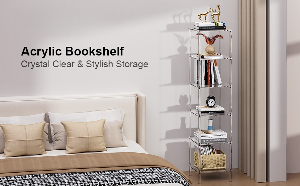 acrylic book shelf