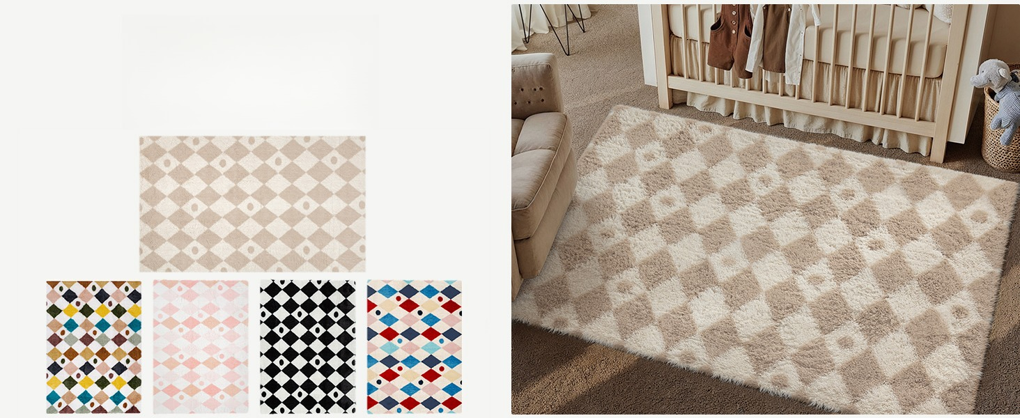 PureCozy Checkered Rug