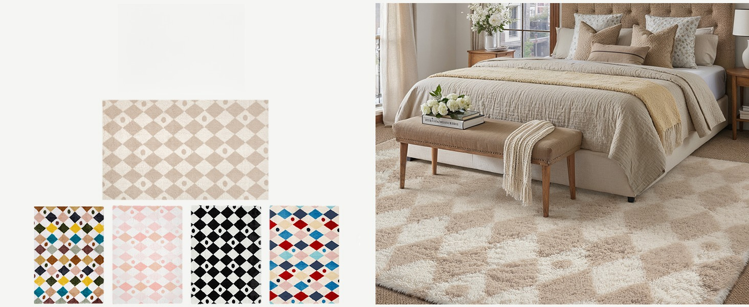PureCozy Checkered Rug