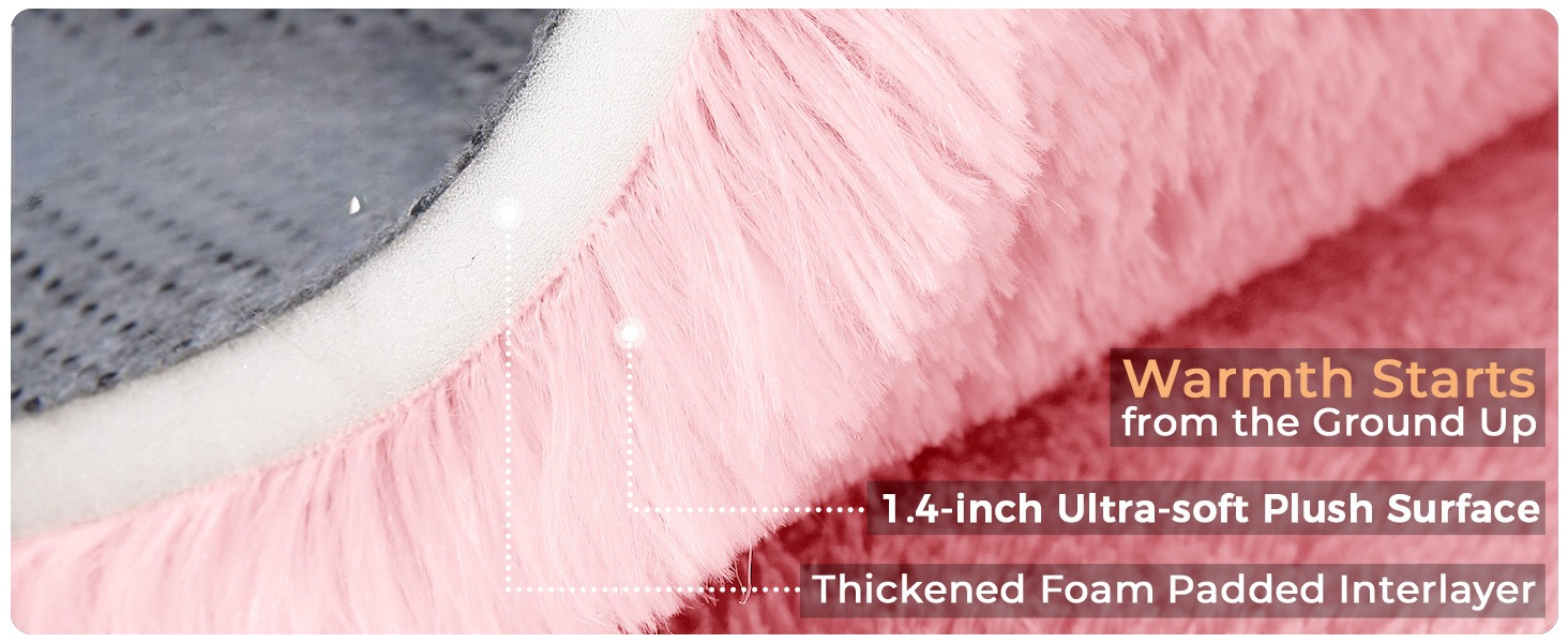OPPODREAM Fluffy Area Rugs for Girls and Boys, Shaggy Rug for Bedroom, Fuzzy Carpet for Living Room