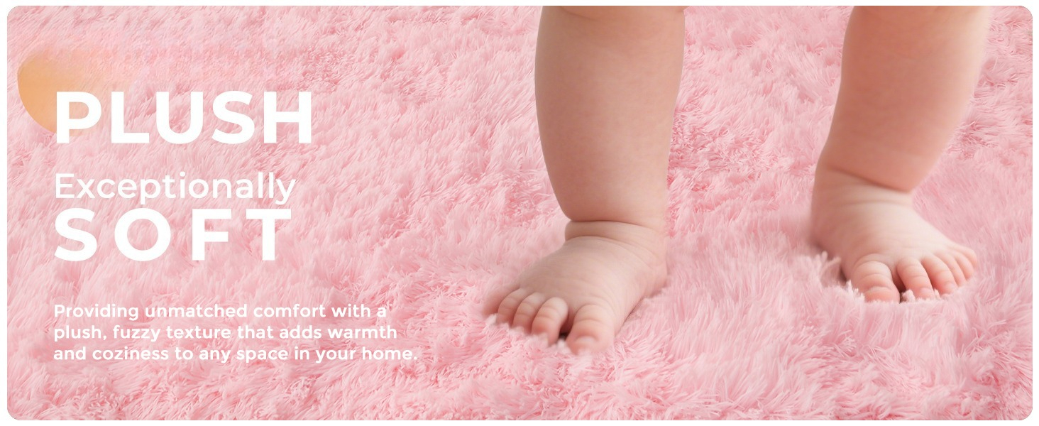 OPPODREAM Fluffy Area Rugs for Girls and Boys, Shaggy Rug for Bedroom, Fuzzy Carpet for Living Room