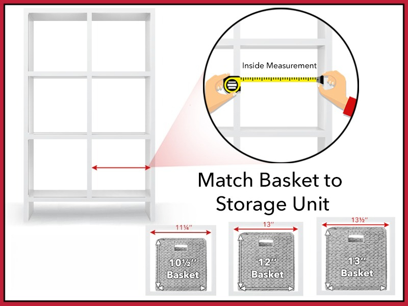 casafield storage cube baskets collapsible bins 10.5 inch 12 inch 13 inch sizes shelf organizers