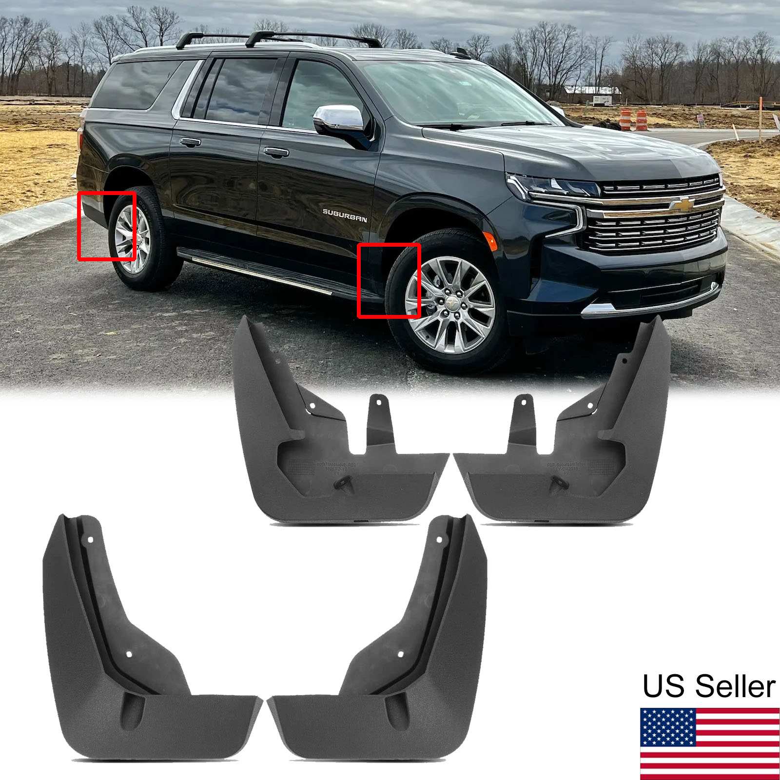 Tappetini Gomma TPE Per Chevrolet Suburban E GMC Yukon XL 2021-2025 - 8 Posti, Set Completo Con Fodero Bagagliaio, Antiscivolo E Impermeabile