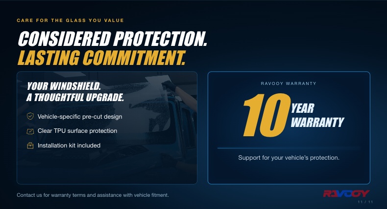 RAVOOY 11 warranty value