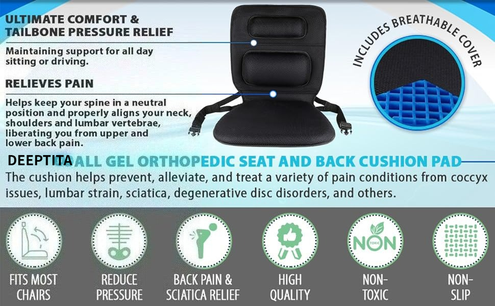 vertebrae pain strain sciatica disc adjustable chair home office wheelchair plane therapeutic
