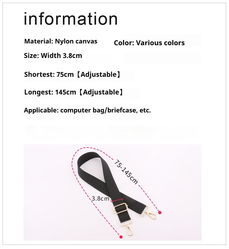Neue Farbe Breiter Schultergurt Taschengurt Zubehör 38mm Verbreiterter und verdickter Taschengurt Ersatz, Gitarrengurt_voghion.com