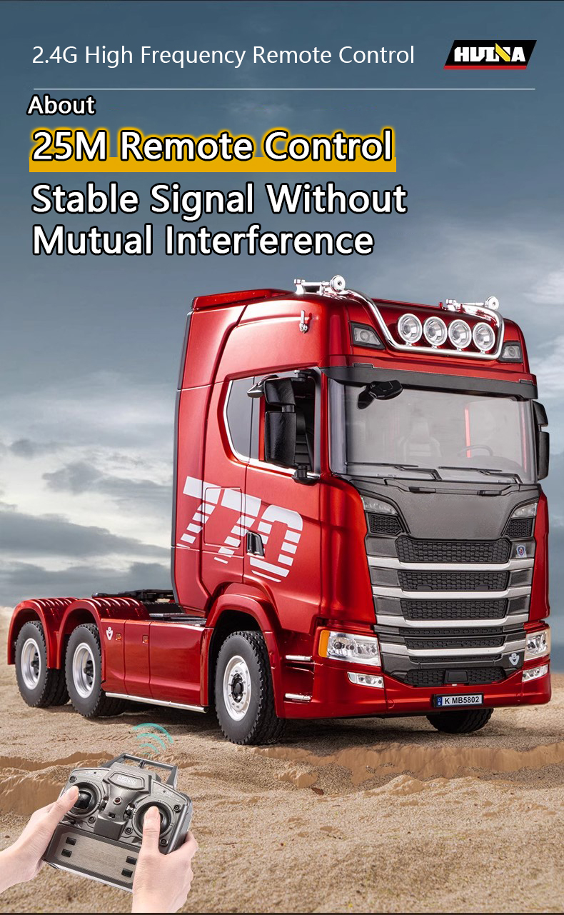HUINA 1501 770S Scania Alloy Tractor 19CH RC Truck 1/18 2.4G