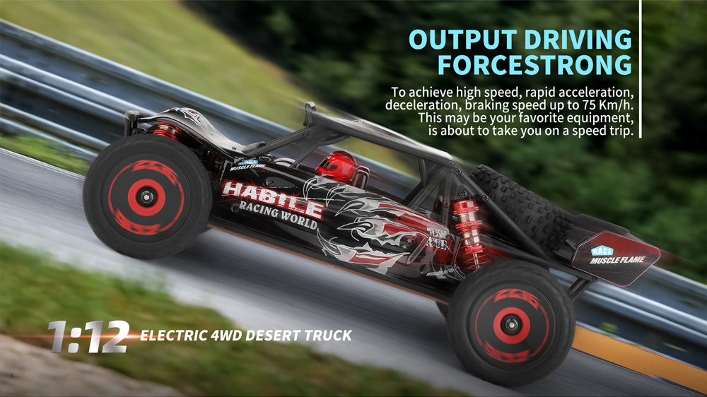 WLtoys 124016 124017 1:12 Brushless RC Car 75KM/H High-Speed Off