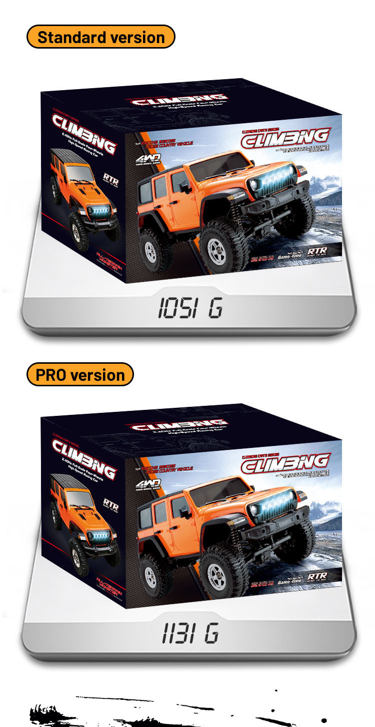 ゆら ランチェキ NEW JJRC C8801 1:18 4WD RC Car Rock Crawler Truck LED Lights w/3
