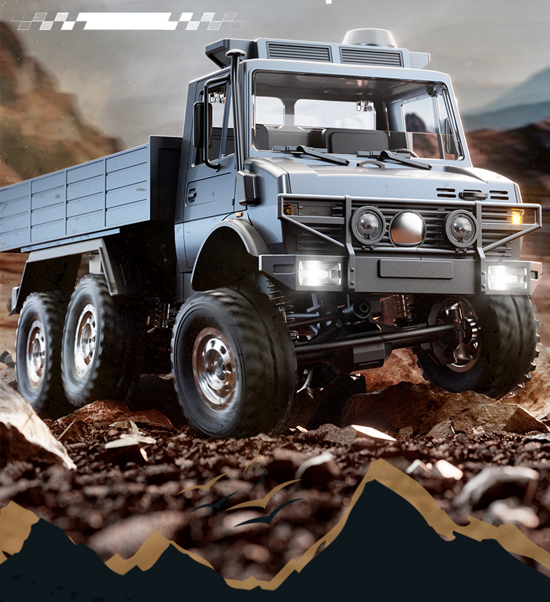 C8823 1/18 RC Car Crawler 2.4G 6WD 1:18 Simulated Unimog Truck