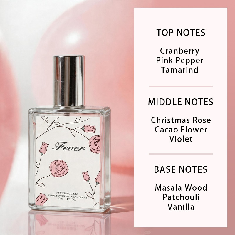 Fieberhafter, blumig-fruchtiger Damenduft mit Rose, rosa Pfeffer und Vanille – langanhaltend, ideal für Dates, Pendeln, Partys und den Alltag._voghion.com