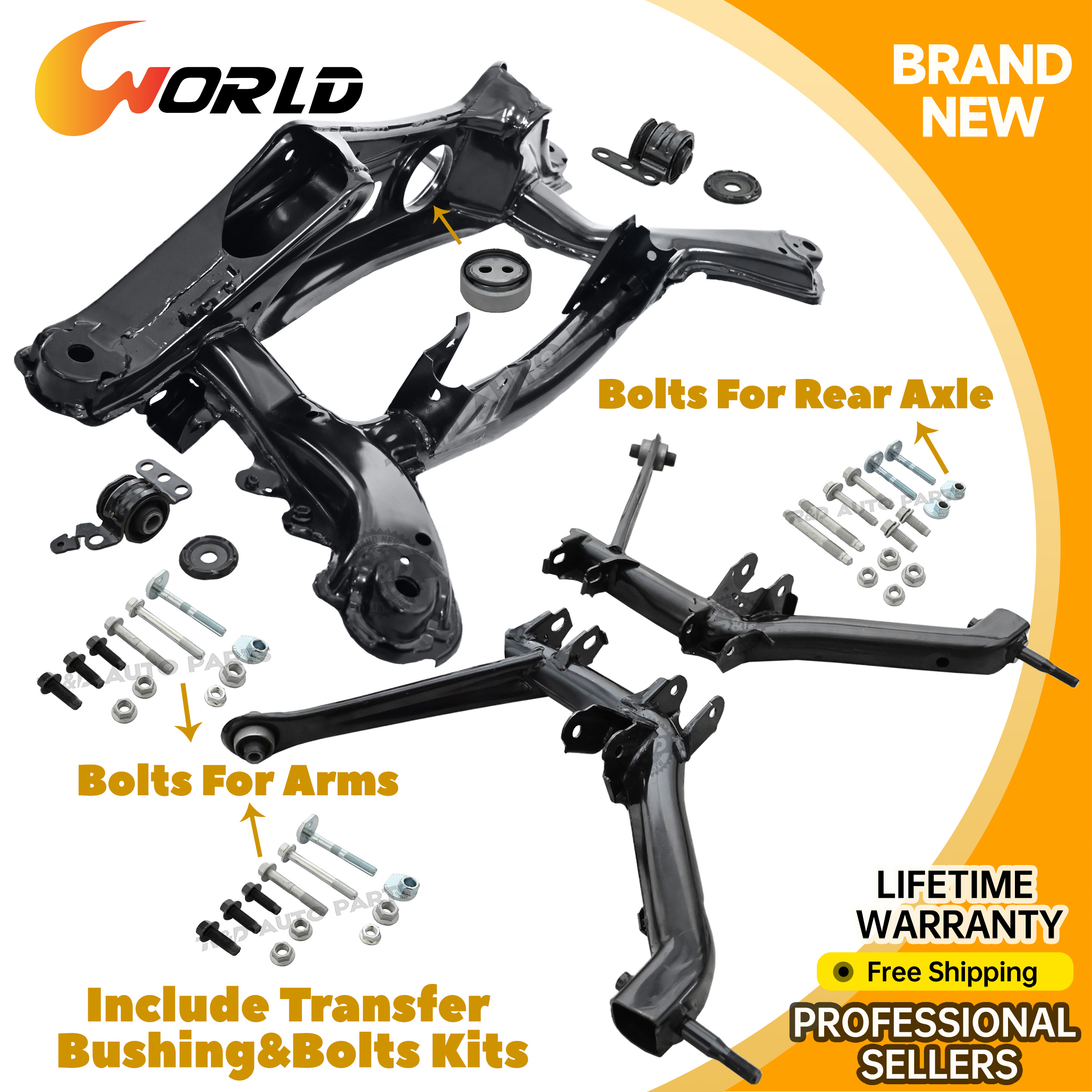 Rear Crossmember Subframe KFrame AWD 4WD Support for 03-06 Vibe